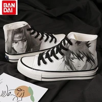 bandai 2022 spring and autumn cartoon animation naruto couple high top lace up canvas shoes non slip breathable flat shoes