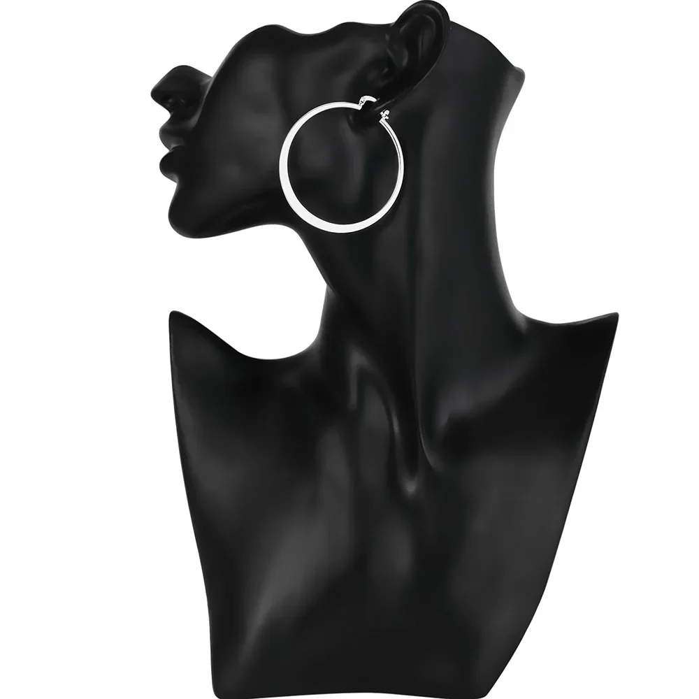 Женские серьги-кольца из серебра 925 пробы