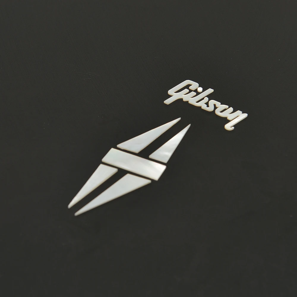 

Gib Diamond Split White Mother of Pearl Guitar Peghead Logo inlay Decal 1.08 Thick