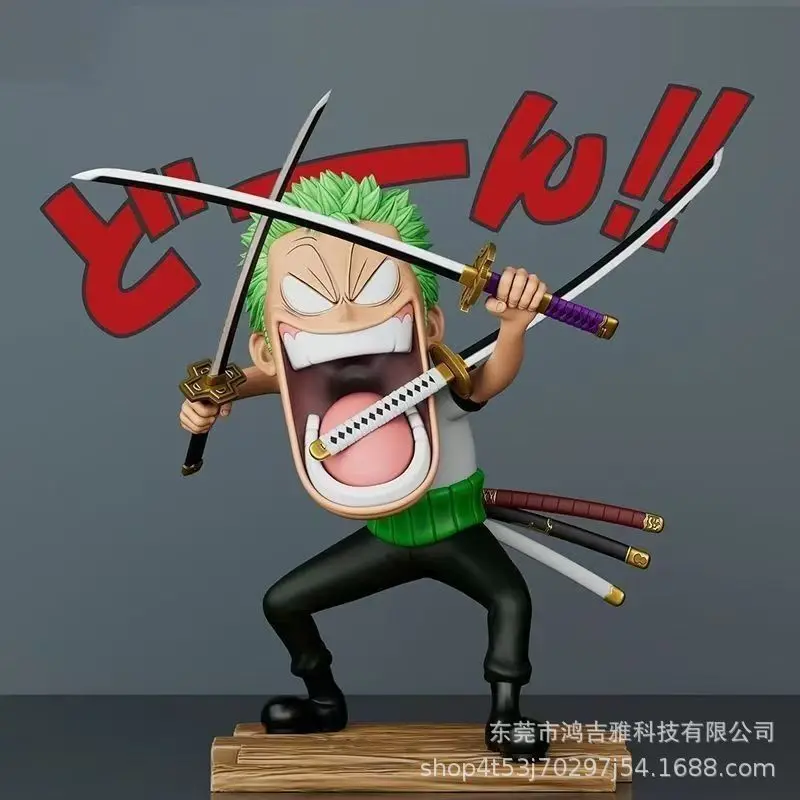 Фото One Piece Q Edition Луффи Зоро Ямазаки Голодное Трио Аниме-модель Декор для автомобиля и рабочего стола Модные игрушки в стиле Y2k Аниме-френд №3