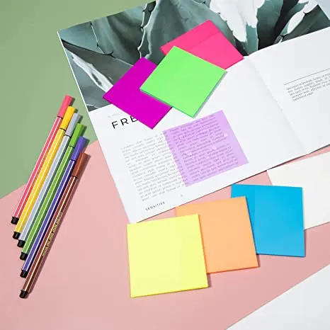 

Transparent Sticky Notes-500 Sheets Waterproof Translucent Color Memo Pad 3x3 inch 50 Sheets Per Pad 10 Pads in Total