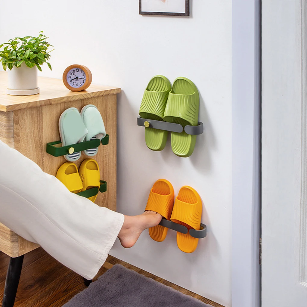 

Wall Mounted Shoe Rack Shelf High Heels Sports Shoe Organizers Slippers Bathroom Storage Racks Home Space saving Shoes Hanger