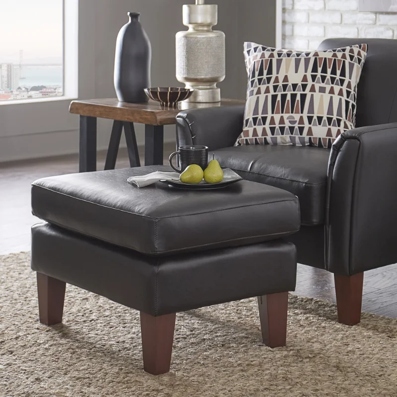 

Weston Home Rectangular Upholstered Ottoman, Dark Brown