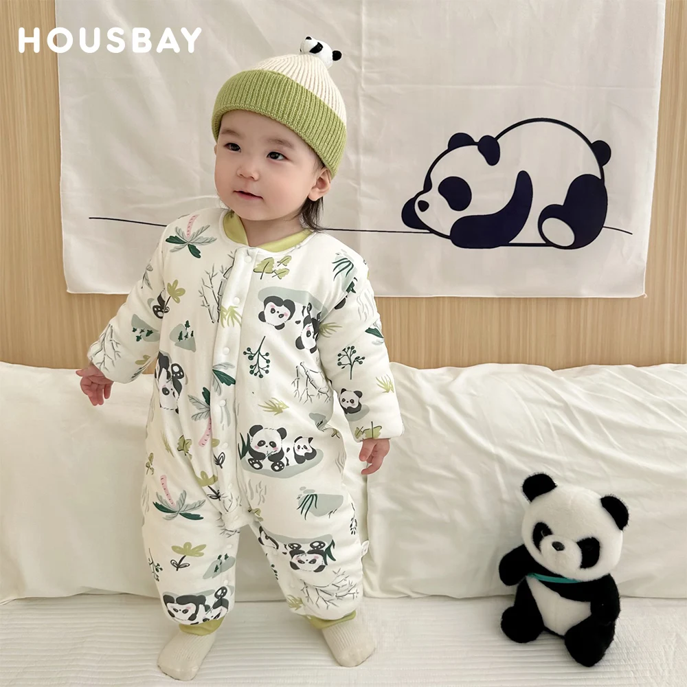 

Sleeping Bag For Babies 6-24Months Baby Sleepsack With Feet Winter Thicker 0-15℃ Warm Outfits Boys Girls Cartoon Jumpsuits