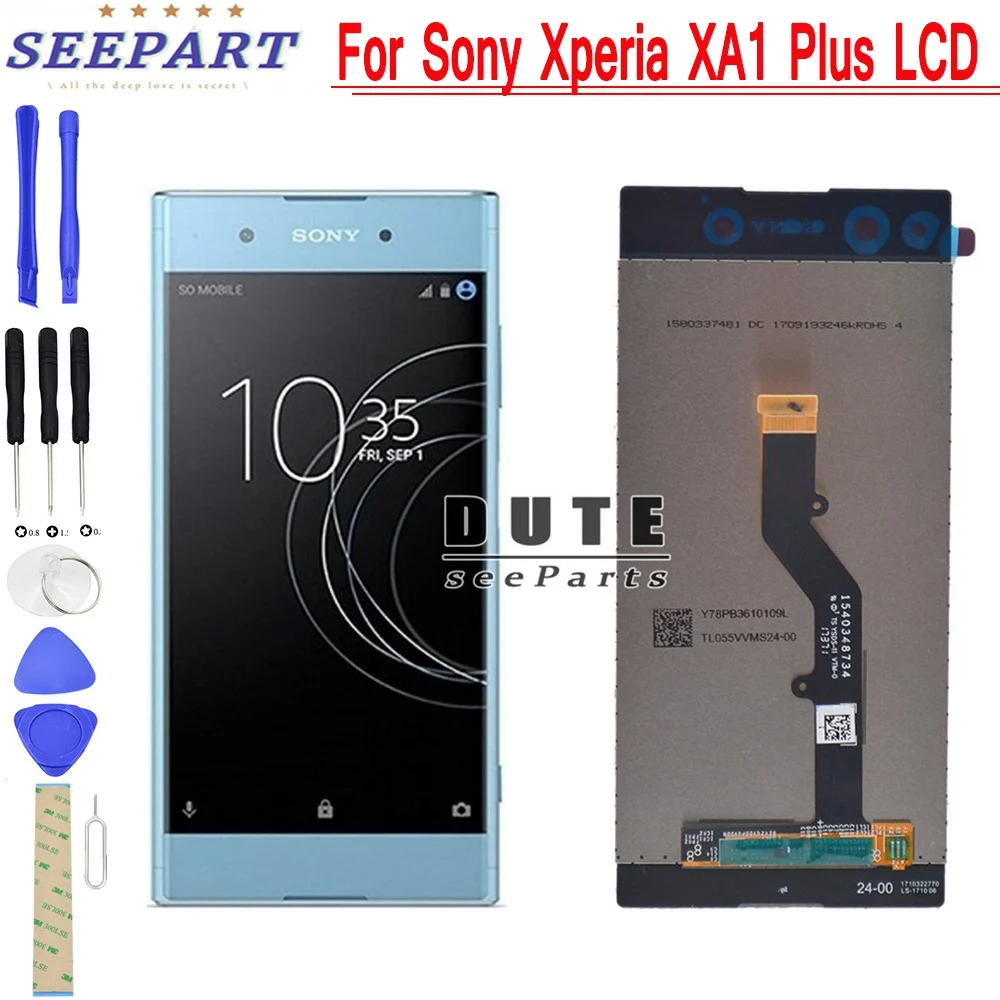 ЖК-дисплей для Sony Xperia XA1 Plus G3412 дисплей с сенсорным экраном дигитайзер в сборе