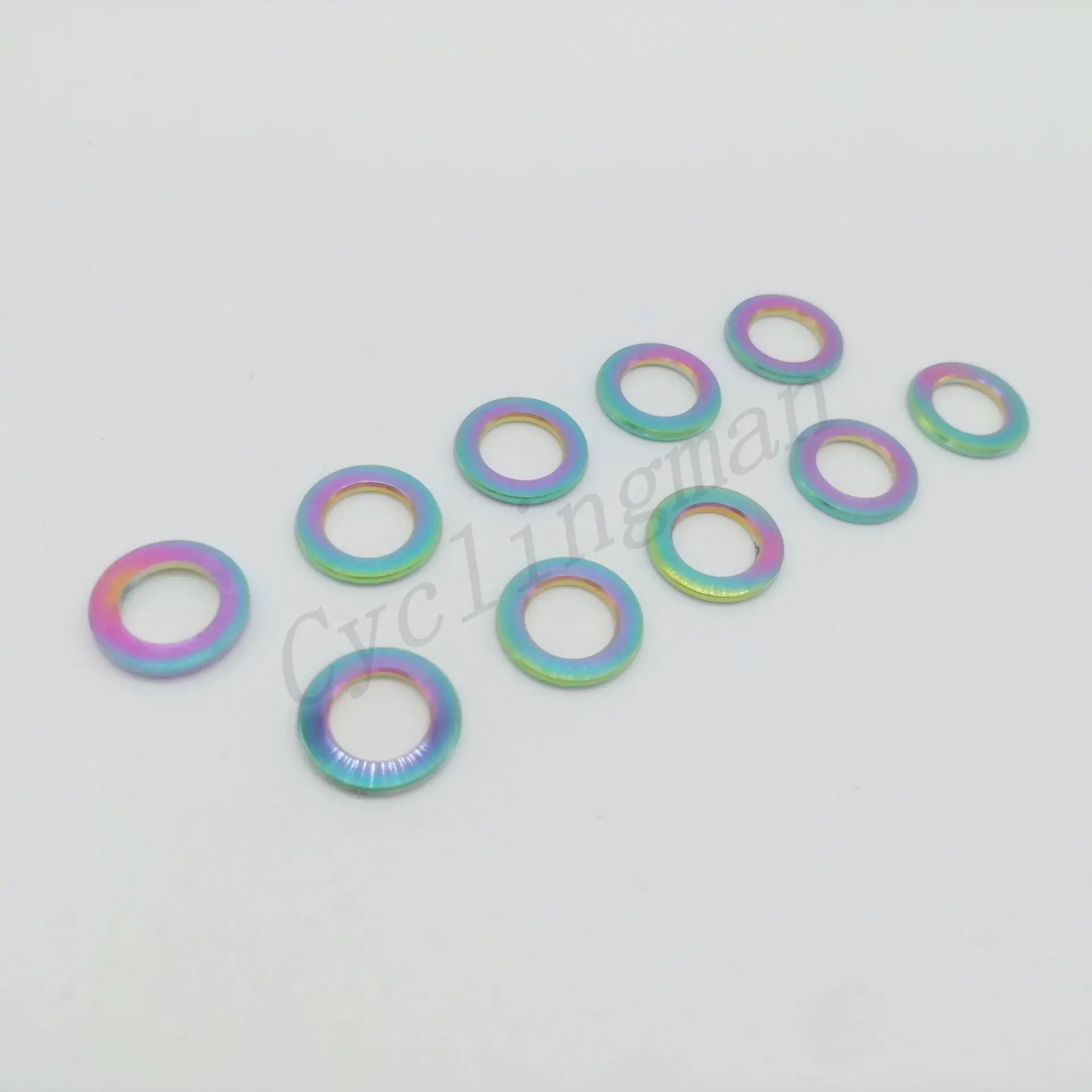 

10 шт. M5 M6 M8 M10 титановая плоская шайба Ti класса 5, проставки для велосипеда, мотоцикла, автомобиля