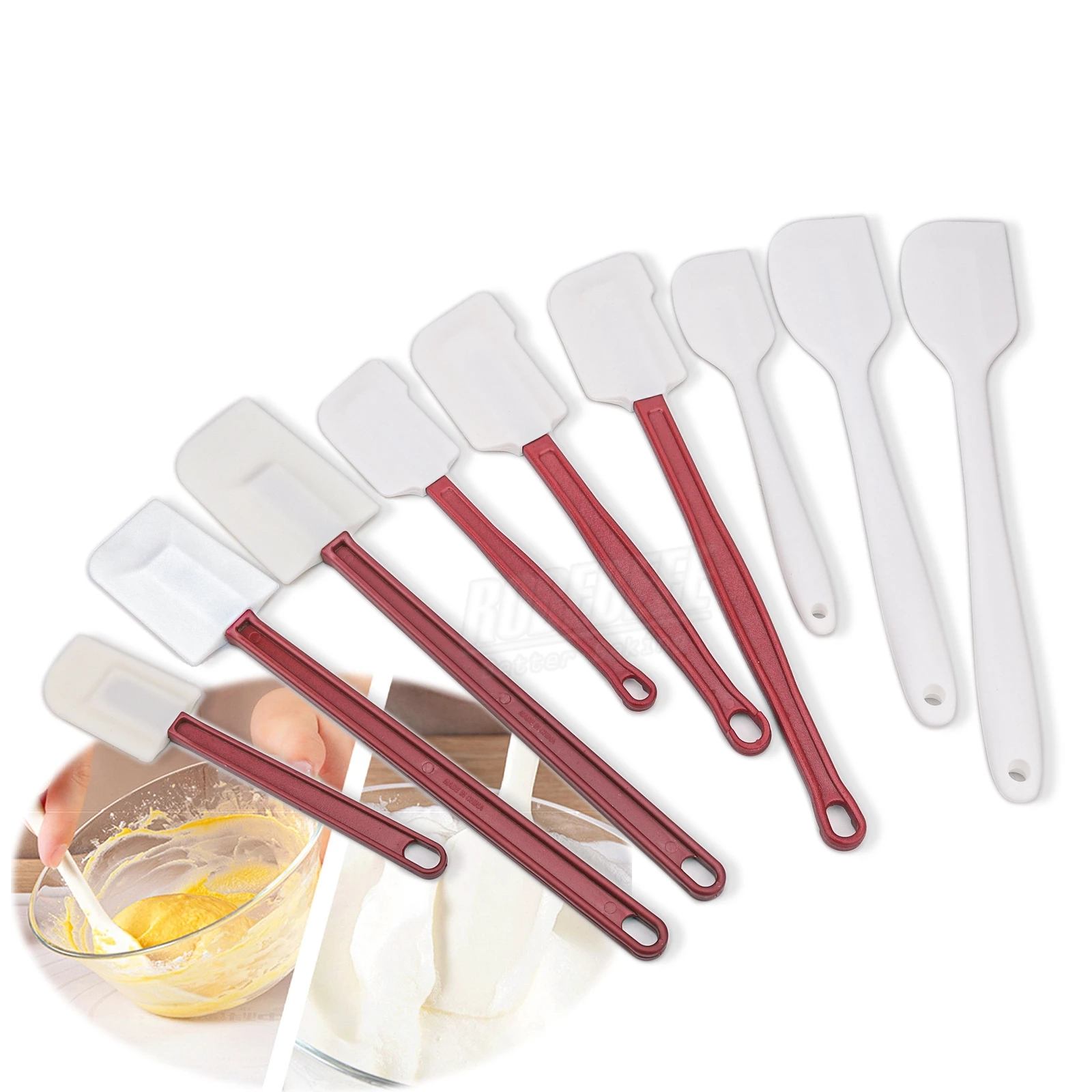 

Oblique Head Integrated Silicone Spatula PP Handle Heat Resistant Butter Pastry Mixing Stirring Tools Kitchen Baking Gadgets