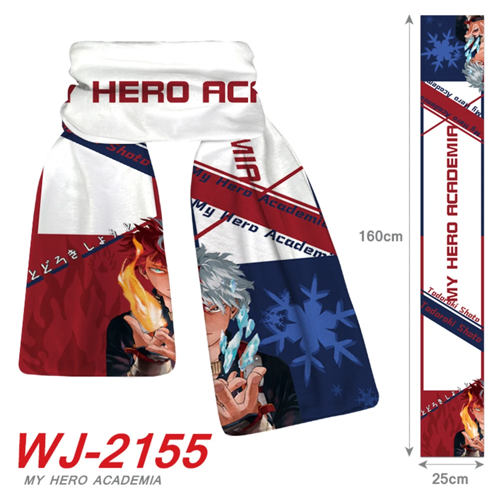 

My Hero Academia Unisex Kids Scarf Cartoon Super Soft Plush Muffler Autumn Winter Warm Fashion Printing Scarves Cosplay Gifts