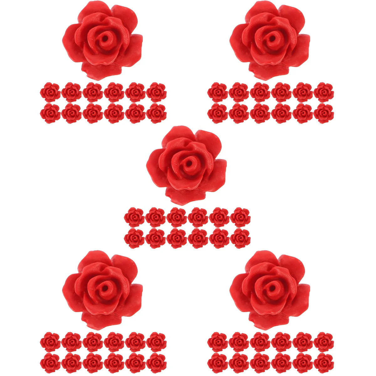 

250 шт. розы россыпью бусины из смолы ювелирные изделия лепестки разделитель браслет цветок красный DIY