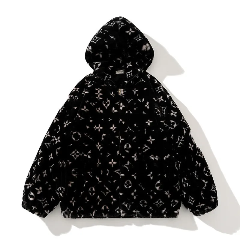 Winter Loose Ladies Cotton Jacket Hooded Fleece Jacket Student Wear Thickened Coat