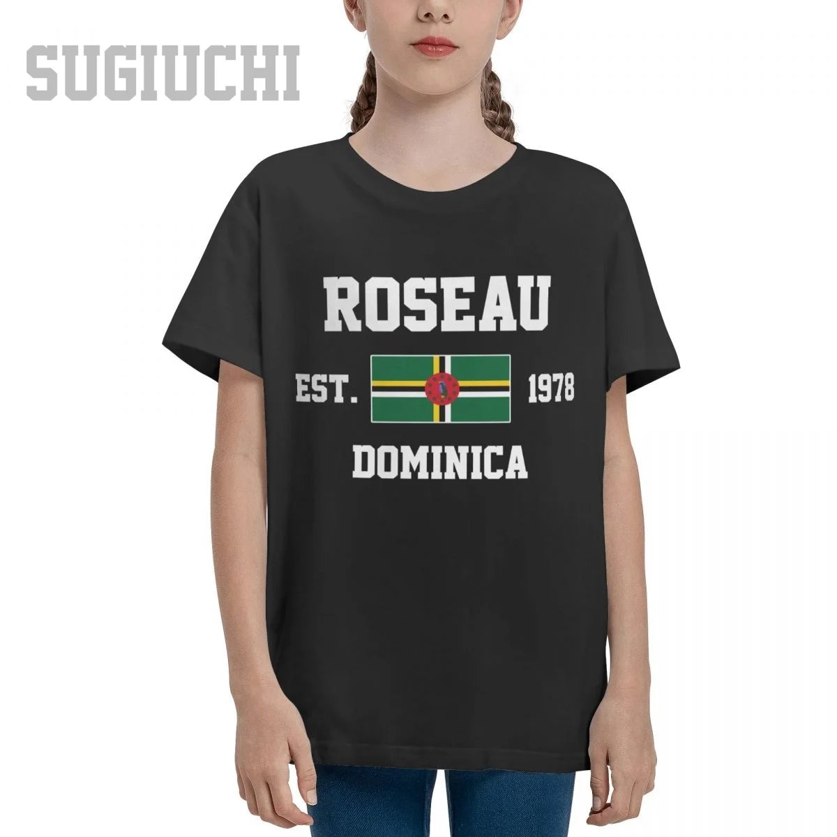 

Unisex Youth Boy/Girl Dominica EST.1978 Roseau Capital T-shirt Kids tshirt tee 100% Cotton T Shirt o-neck short sleeve Children