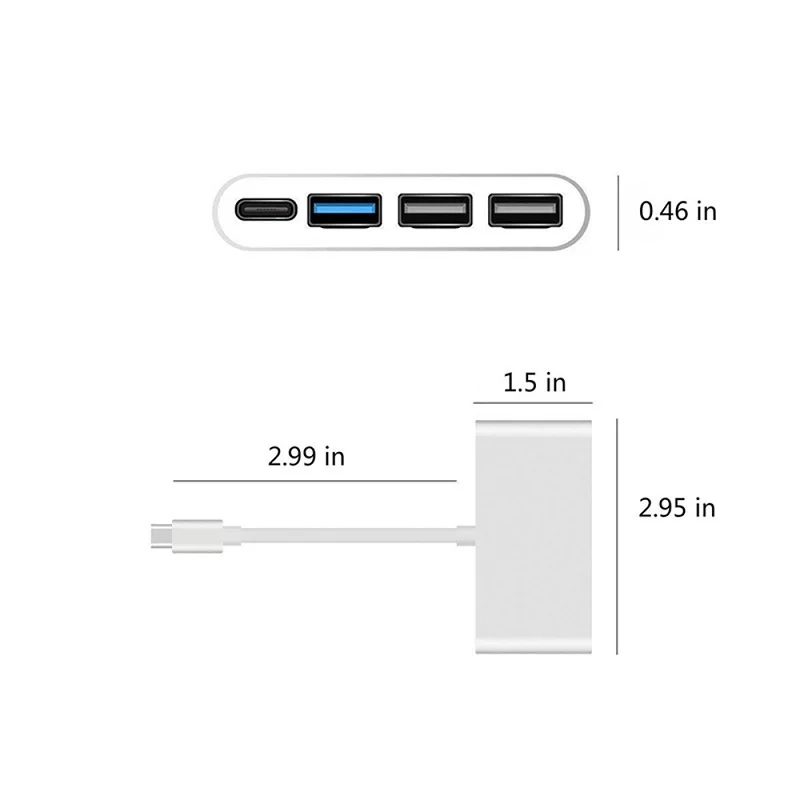 Мини-концентратор 3 переходника USB Type-C на 0 2 с PD usb-c usb c поддержка Samsung USB-C