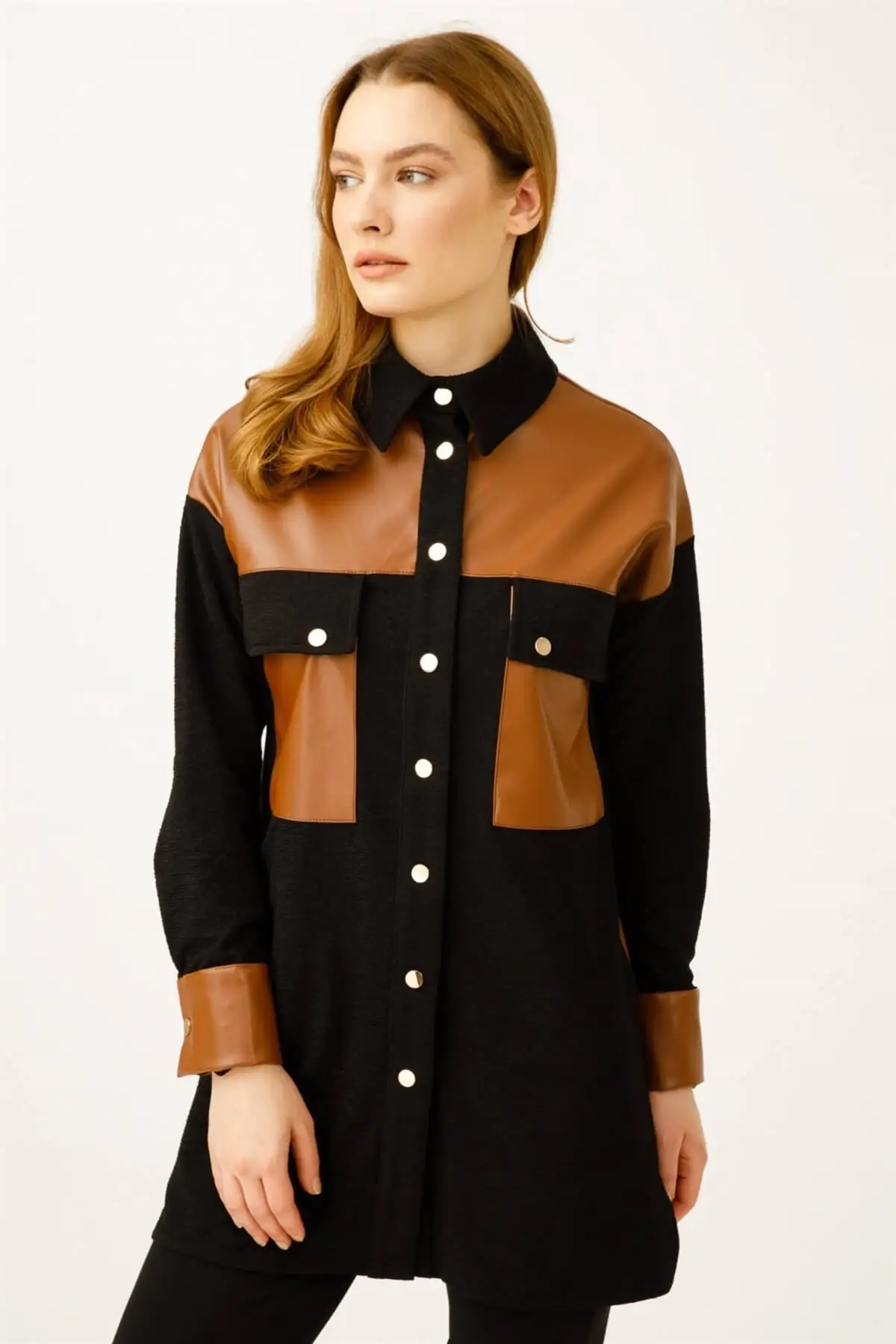 Рисунок 2 - Женское стильное кожаное платье-туника