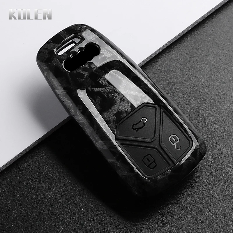 

Чехол Для Ключей Audi Из ABS-пластика Под Карбон Для A4, A5, Q5, Q7, TT, TTS, A6 8W, 4M, S4, S5, S7, TFSI, RS