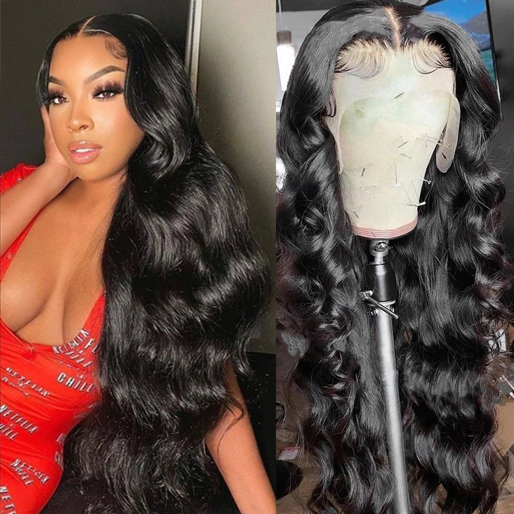 

Парик женский из натуральных волос, 13x6, 30/32/34 дюйма, 4x4