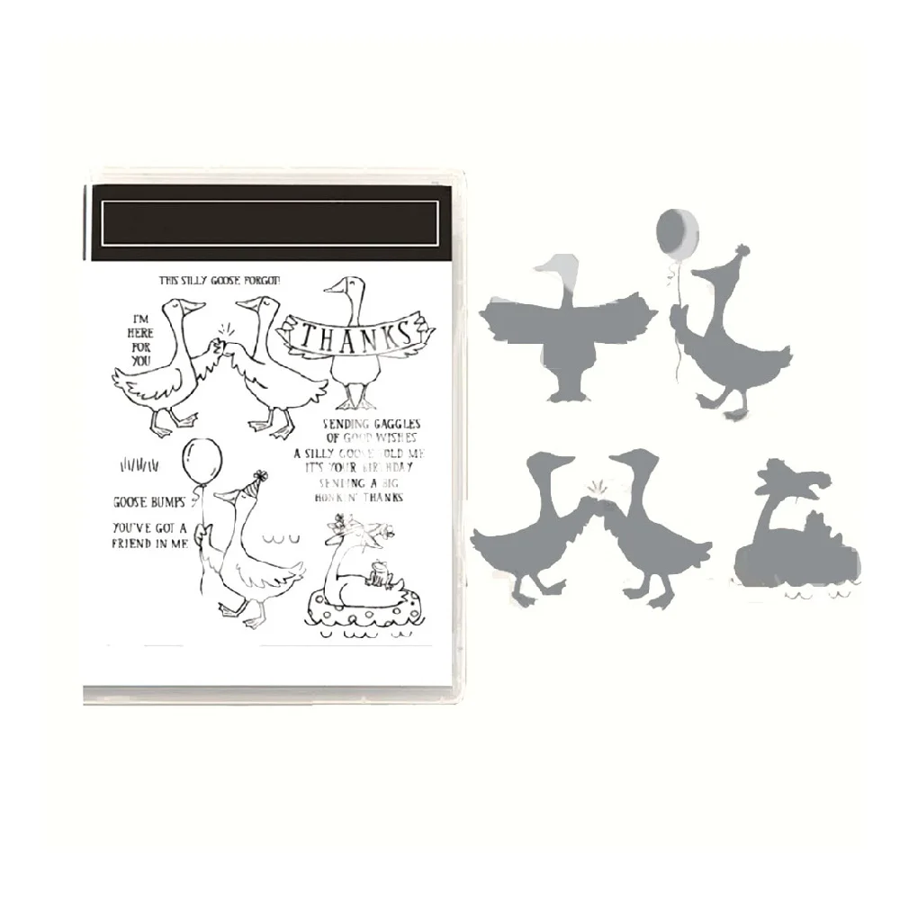 

New Thanks Duck Animal Clear Stamps Or Metal Cutting Dies For Scrapbook And Stamping Album Diary Decoration Diy Greeting Card