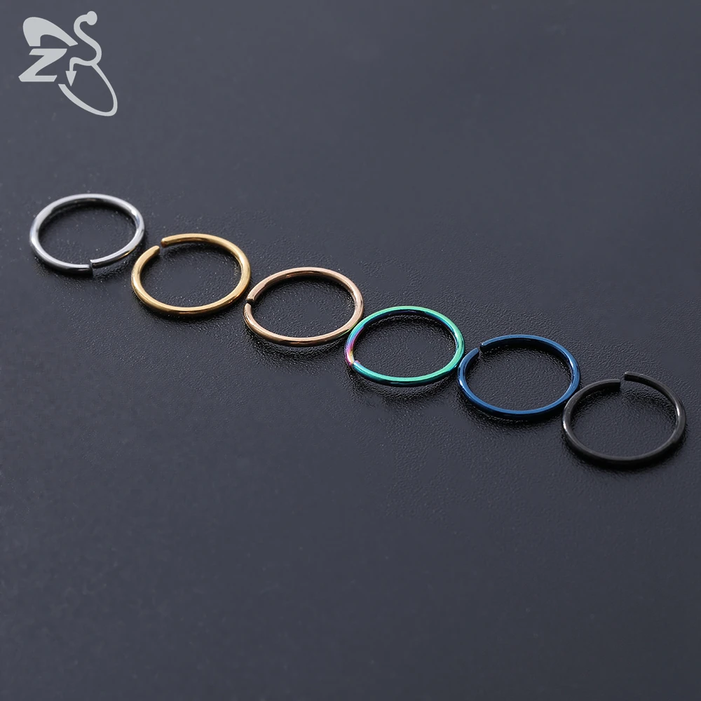 Кольца ZS для носа мужчин и женщин Ювелирное Украшение с двойным слоем ранца