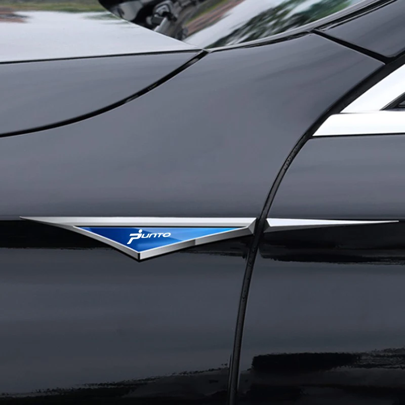 

2pcs/Set Car Fender Stainless Steel Sticker Decals Emblem Exterior Decorate for Fiat PUNTO car Accessories