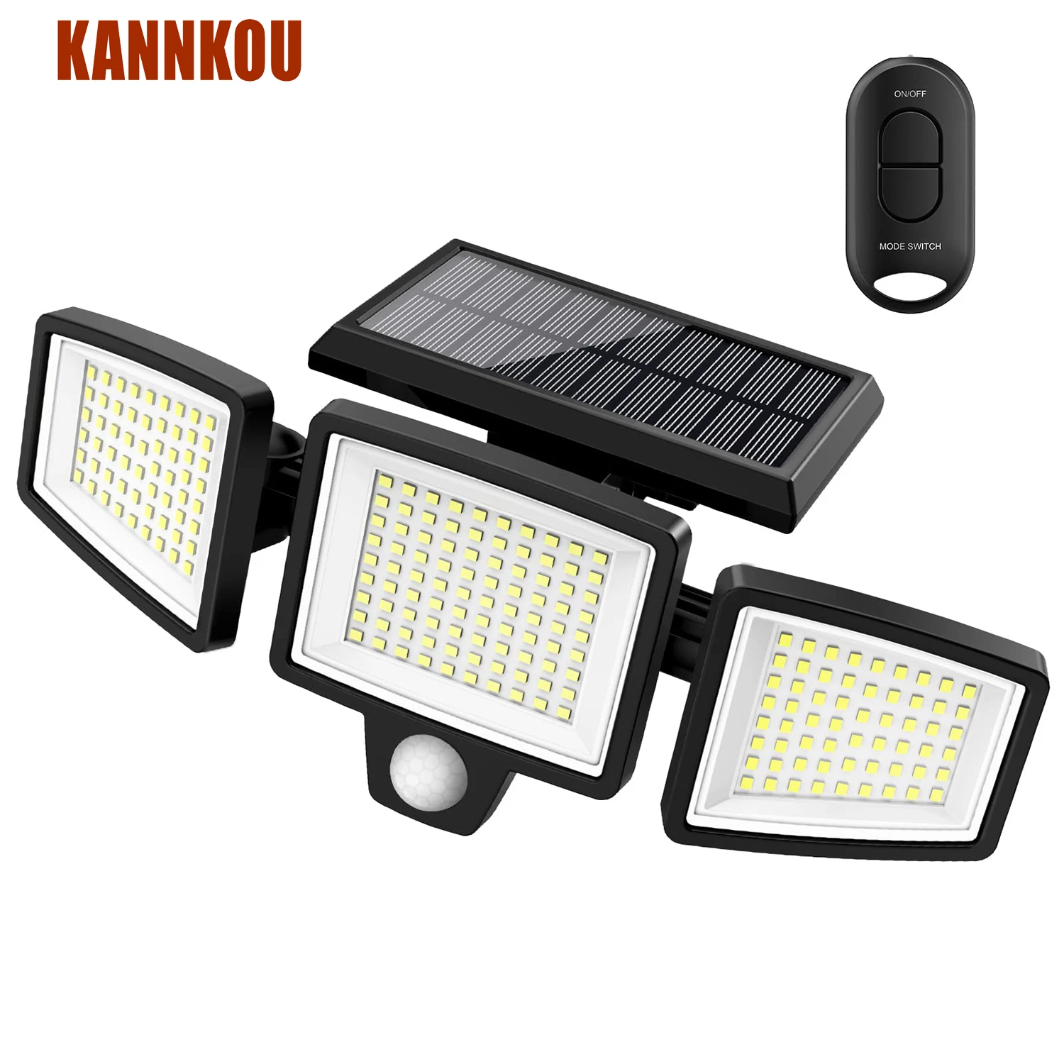 

KANNKOU Solar Lights Outdoor Pir(3 Mode) Motion Sensor Ip65 Waterproof Solar Wall Light Solar Flood & Security Lights