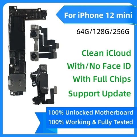100% протестированная разблокированная материнская плата для iPhone 12 Pro Max, материнская плата с Face ID для iphone 12, мини-логическая плата, чистая пластина iCloud