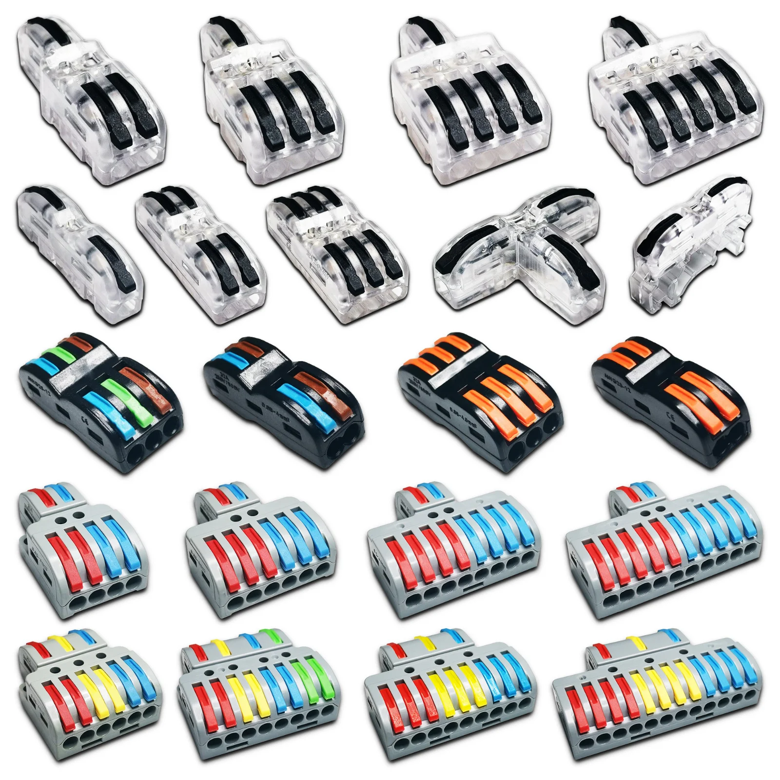 1 В Многофункциональный быстроразъемный соединитель проводки, универсальный разветвитель, проводной кабель, встраиваемый Комбинированный клеммный блок стык для дома 422 2-2 - Барахло