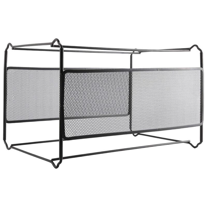 

FC/B4 Mesh Metal File Organizer Box Hanging File Folder Box Desk Storage Holder Shelf Holder Storage For Office Home