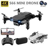 new s66 mini drone 4k rc hd camera professional wifi fpv altitude maintenance 15 min battery life foldable quadcopter kid gift