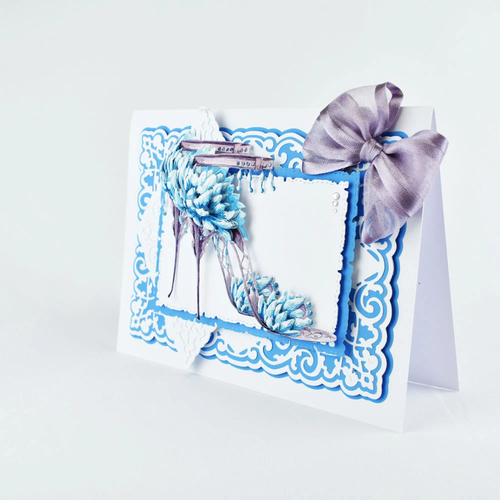 

Metal Cutting Dies For Scrapbooking Stencils Rectangle Frame DIY Paper Album Cards Making Embossing Folder Die Cuts MOLD