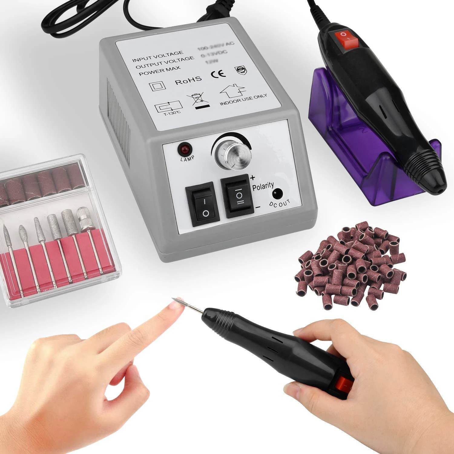 

20000RPM Electric Nail Drill Set Apparatus for Manicure Milling Cutters Drill Bits Set Gel Cuticle Remover Pedicure Nail Art