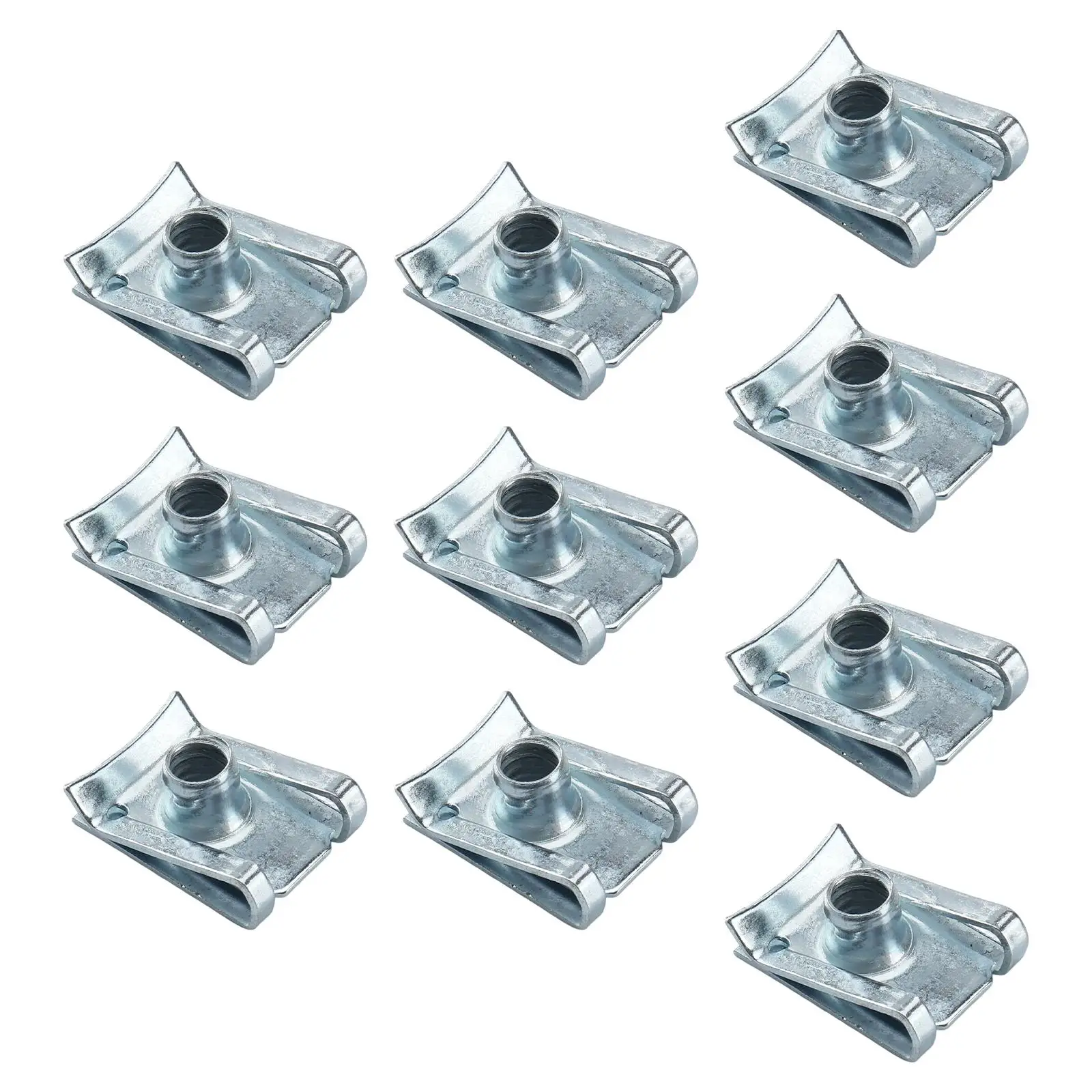 

10 Pieces M6 U Type Clip Assortment Set Accessories U Type Nut for Interior
