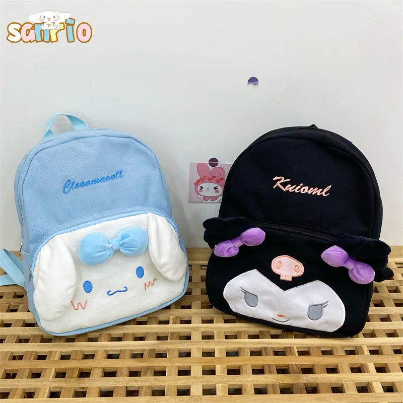 

Sanrio Kuromi Cinnamoroll Cartoon Backpacks Cute Anime My Melody Student School Casual Fashion Large Capacity Shoulder Schoolbag