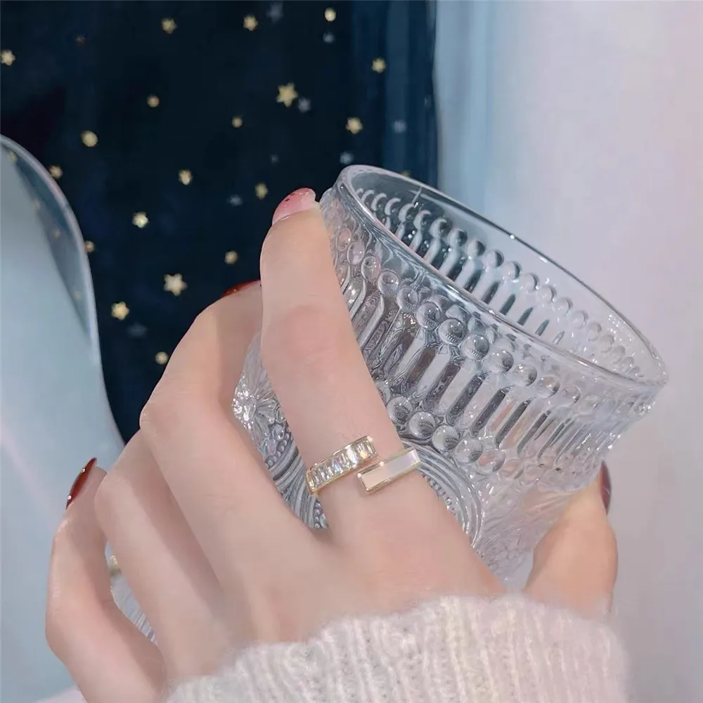 Южнокорейское темпераментное элегантное кольцо на палец эксклюзивный дизайн