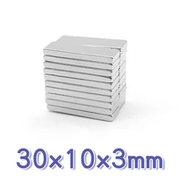 2510203050pcs 30x10x3mm block super strong powerful magnets sheet n35 permanent magnet 30x10x3 neodymium magnet 30103
