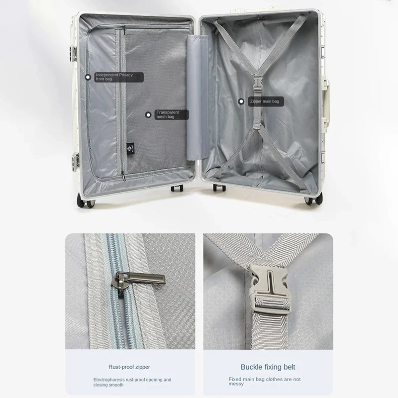 Многофункциональный Женский 20-дюймовый чемодан на колесиках с USB-держателем