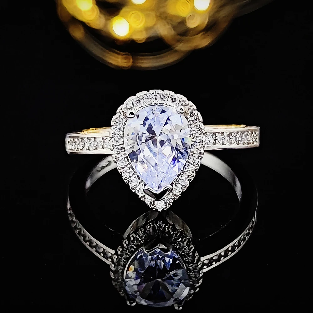 

Three colors Real 925 Sterling Silver Gemstone the Rings for Women Wedding anel aneis Jewelry Fashion R603S