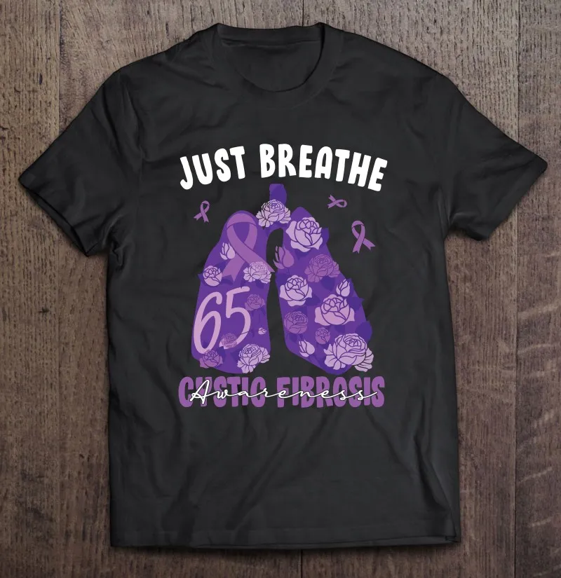 

Футболка мужская оверсайз хлопчатобумажная с принтом «только дыхание», 65 роз, легких, Фиолетовая лента