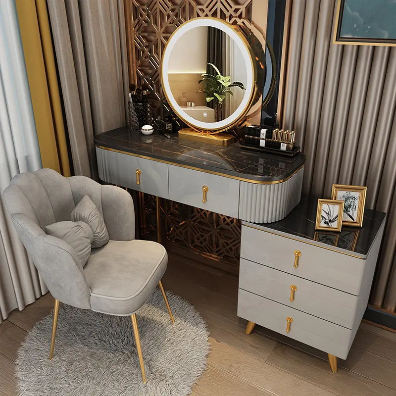 

Nordic Dressing Table with Mirror Vanity Table with Drawer Storage Dressing Tables for Makeup Bedroom Furniture туалетный столик