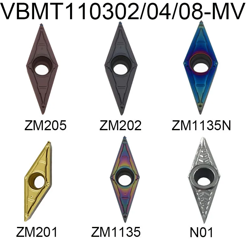 

Наборы резцов ZIMICNC VBMT110302-MV / VBMT110304-MV / VBMT110308-MV из карбида