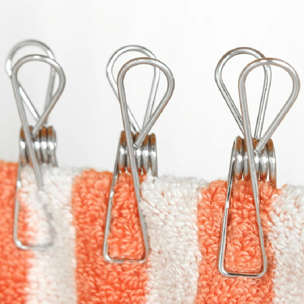 

20 шт., прищепки из нержавеющей стали