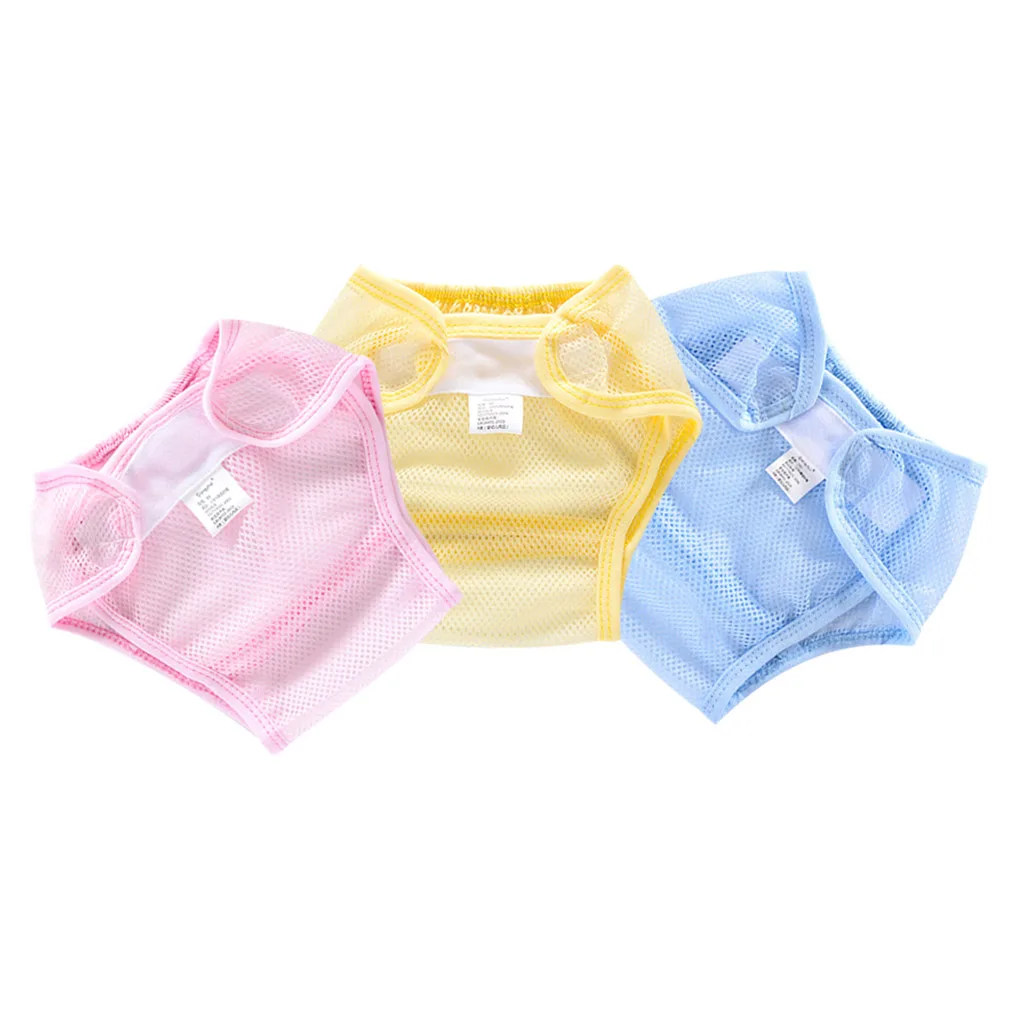 Детские подгузники памперсы тканевые сетчатые штаны моющиеся для новорожденных