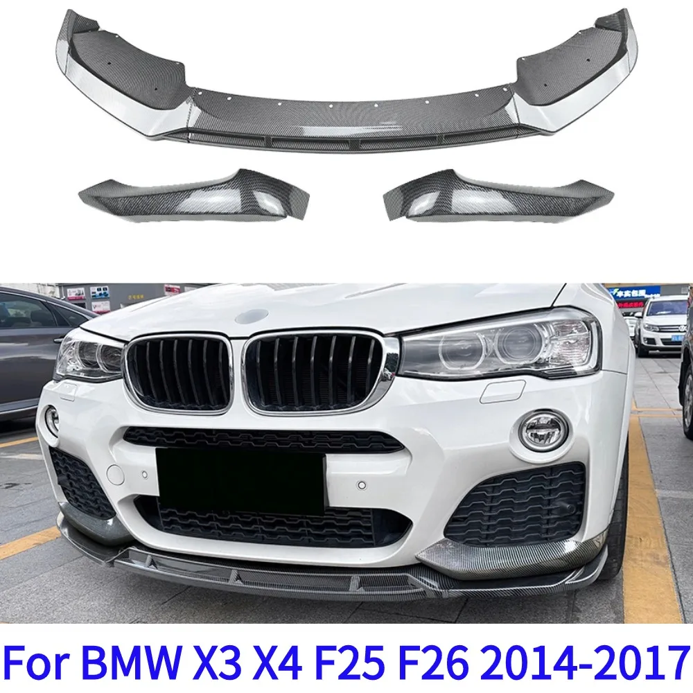 Автомобильный передний бампер Нижняя губа сплиттер диффузор Комплект кузова для