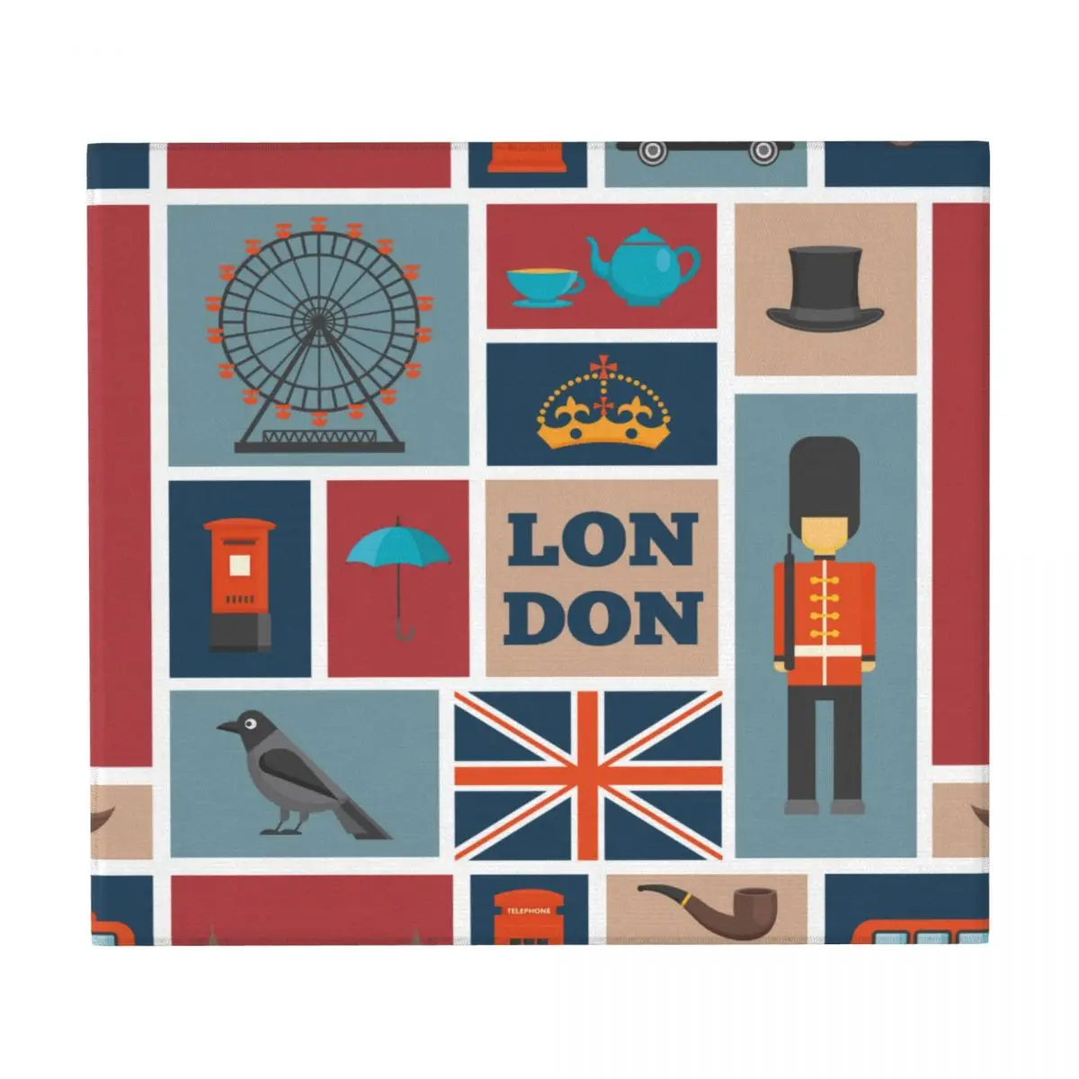 

Drying Mat London UK Theme Heat Insulation Holder Dish Cup Draining Pad Kitchenware