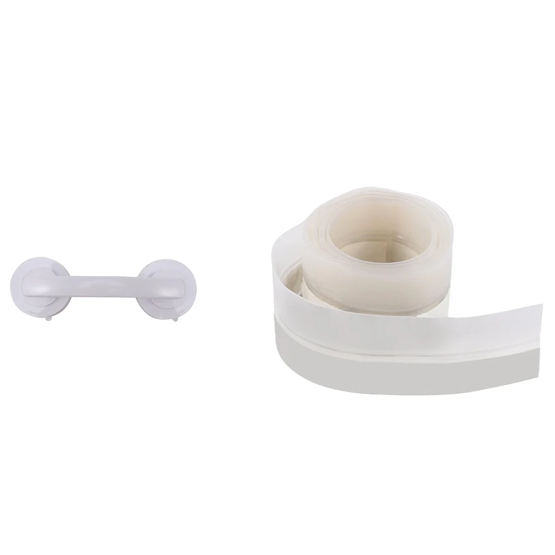 

Vacuum Sucker Suction Cup Handrail Bathroom Grip With Floor Stickers Transparent Windproof Rubber Sealing Strip