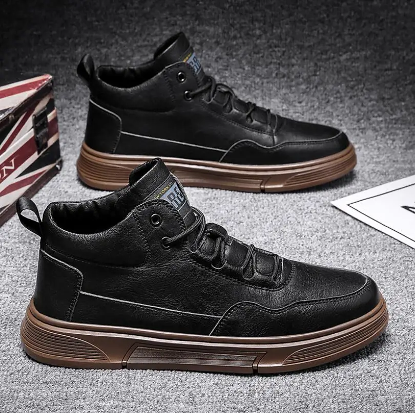 

Shoes sneakers 2022 New autumn Men's board shoes British style thick soled men shoes men's casual leather shoes tenis masculino