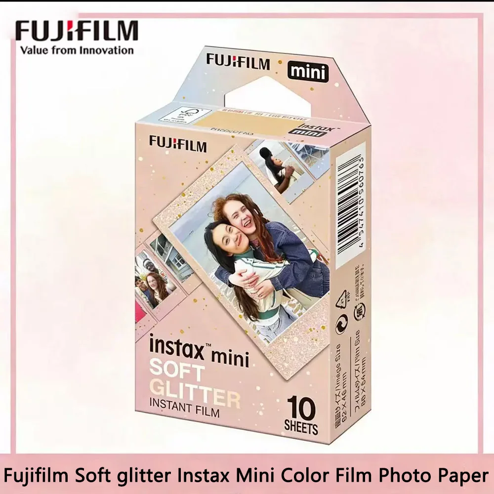 Фото Мини-фотобумага с цветным глиттером Fujifilm Instax, 10-30 листов, для моментальных камер Fuji Mini 12, 11, 9, 7s, 25, 26, 90, SP-1, SP-2 №1