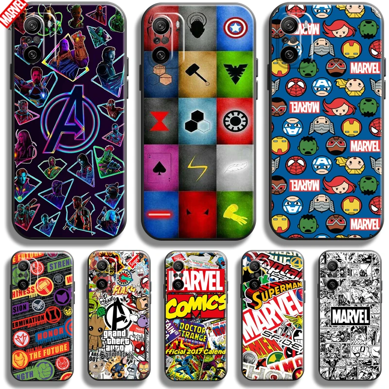 

Marvel Logo Avengers For Xiaomi Mi 11X 11X Pro Phone Case Soft Silicon Coque Cover Black Funda Captain America Thor