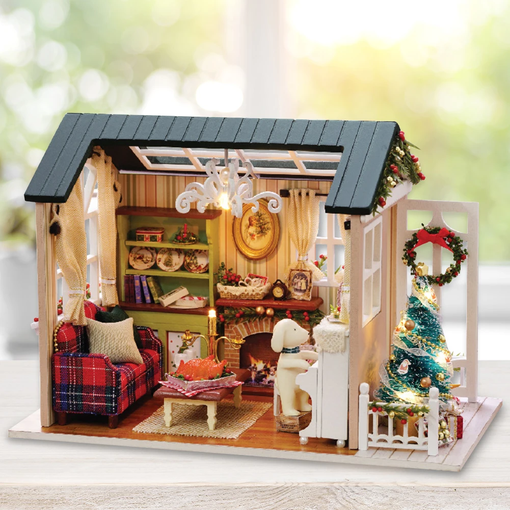 Кинотеатр миниатюрный кукольный домик деревянная коробка для творчества ручная