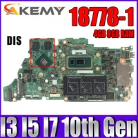 CN-0DJNF8 0FKDCV For DELL Inspiron 5490 5498 5590 5598 Laptop Motherboard 18778-1 w/ I3-10110U i5-10210U I7-10510U 4G or 8G RAM