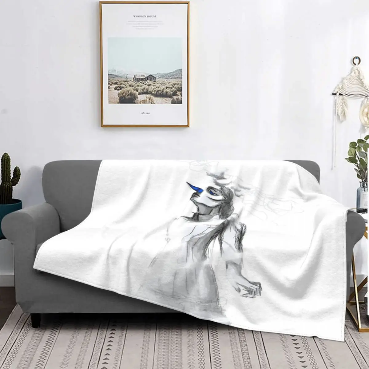 

Abhora White Look-Manta complea para cama, colcha a cuadros, 90 mantas dobles