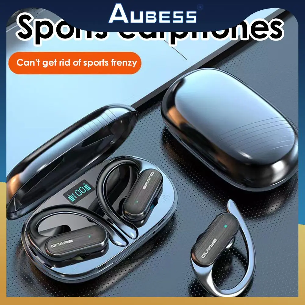 

Black And Blue Noise Reduction Tws Hanging Ear Headphone Touch Control Sports Earphone Waterproof Headset Hifi Sound